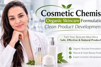 be cosmetic chemist for organic skincare formulation clean product development