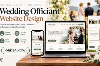 design wedding officiant website celebrant website redesign wedding website