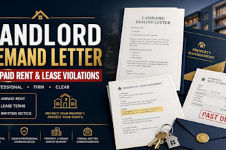 draft a landlord demand letter for unpaid rent and lease violations