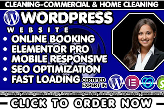 design cleaning website, house cleaning or commercial cleaning website
