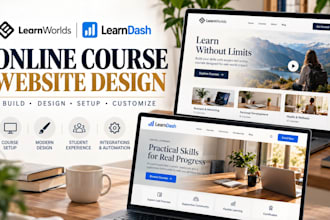 design high converting learnworlds or learndash online course website