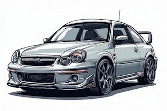 make amazing vector car portrait form your car