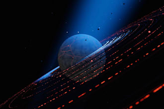 create stunning 3d planet and sci fi space environment rendering