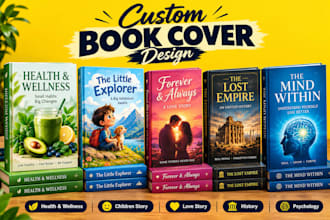 customize book cover design, ebook cover, kdp book cover
