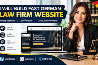 build fast german law firm, notary website, law website, consultant website
