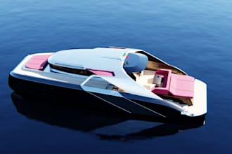 design a yacht or car concept and render it in 3d