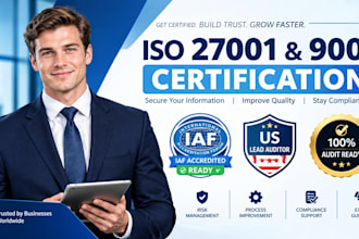 help you get iso 27001 or 9001 iaf accredited certification