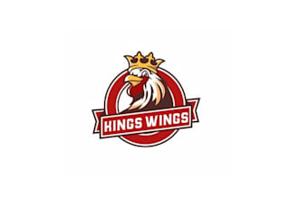 make fast food wing spot franchised restaurant logo