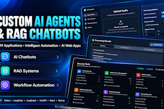 custom ai agents, rag chatbots and llm applications