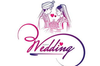 design luxury wedding monogram married couple and initial logo