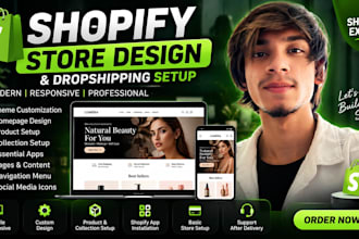 design a professional shopify dropshipping store