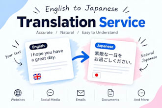 translate english into natural and native japanese
