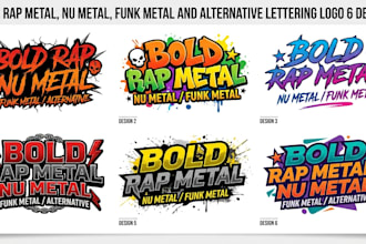 create bold rap metal nu metal funk metal alternative logo