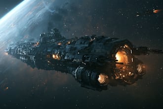 create high quality concept art for spacecraft vehicles