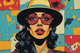 create a unique street pop art collage