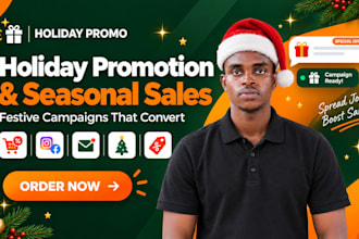 design christmas flyers, holiday promotions, sale graphics and social media ads
