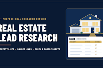 do real estate property research and lead list building