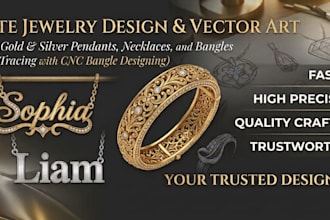 design high precision cnc bangles designs and 2d vector designs