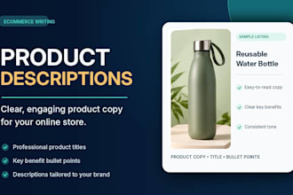write professional ecommerce product descriptions