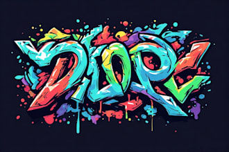 graffiti art lettering typography tags t shirts dope style and font logo design