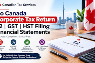 do canada corporate tax return t2 gst hst filing financial statements