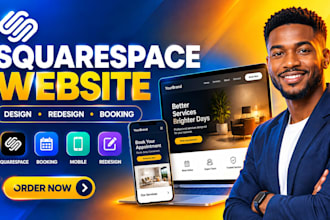 design and redesign interactive squarespace website or squarespace booking site
