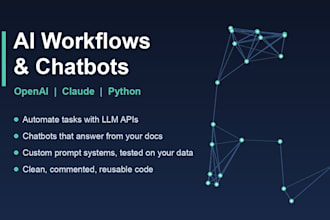 build an ai workflow or chatbot with chatgpt or claude API
