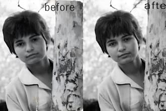 restore old damaged photos and colorize images