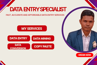 excel data entry, web research, lead generation