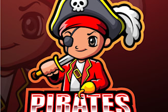 create high quality luxury pirate logo design