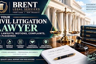 civil litigation lawyer for lawsuit, motions, contract, complaints and pleadings