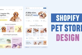 create your shopify pet store, pet shop, website