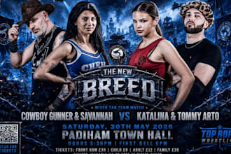 create pro wrestling poster for promotion