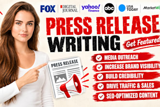 business press release writing distribution, seo press release PR writing