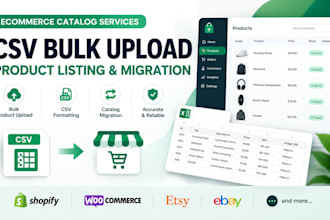 upload bulk products and migrate ecommerce catalogs using CSV