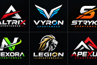 design a professional clothing, fitness apparel, gym, sports sportswear logo
