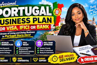 prepare a professional portugal business plan for visa, ifici or bank