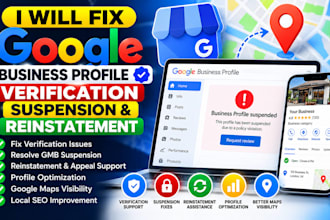 fix google business profile verification, gmb suspension, local SEO issues
