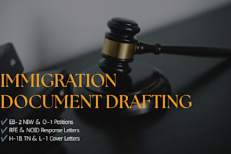 draft immigration drafting and paralegal support rfe response us visa letter