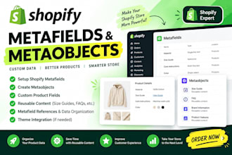 set up shopify metafields and metaobjects for your store