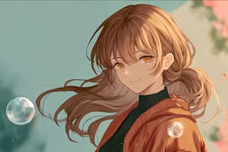 draw a personalized anime girl or boy portrait
