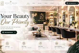 idesign a custom salon and spa website with booking