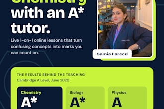 provide alevels chemistry tutoring