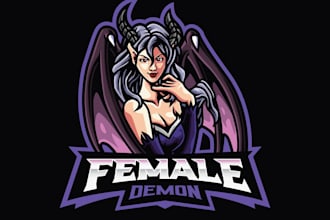 design creative luxury demon logo
