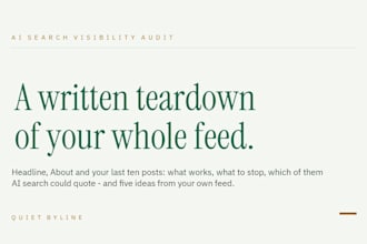 audit your linkedin profile and feed for ai search visibility