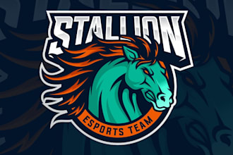 do specially elegant horse logo design