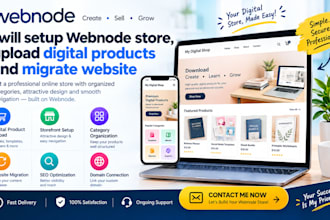 setup digital product upload storefront category website migration  webnode