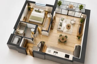 design your airbnb or rental apartment with photorealistic 3d renders
