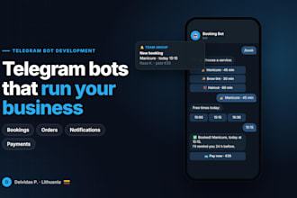 build a custom telegram bot in python or node js