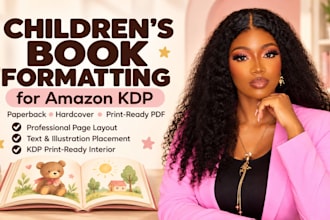 format childrens book for amazon KDP paperback hardcover print ready PDF layout